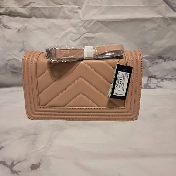 Badgley Mischka Blush Quilted Crossbody #0001 - Picture 2 of 4